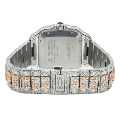 Cartier Santos De Cartier WSSA0037 40MM Diamond Dial & Bezel With Two Tone Bracelet - Elite Jewelers - Luxury Watch
