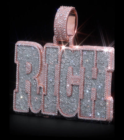 Custom Mosaic Diamond Name Pendant - Elite Jewelers - Custom Jewelry