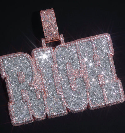 Custom Mosaic Diamond Name Pendant - Elite Jewelers - Custom Jewelry