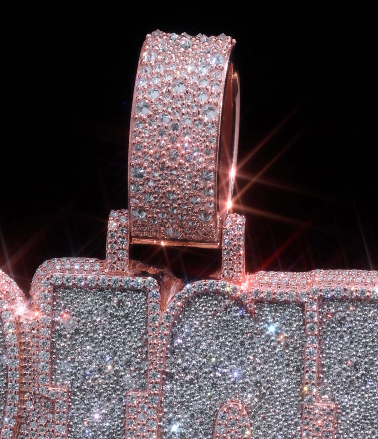 Custom Mosaic Diamond Name Pendant - Elite Jewelers - Custom Jewelry