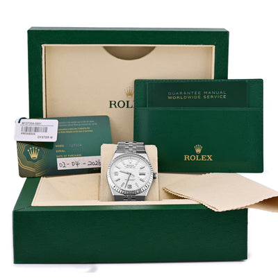 Rolex Land-Dweller 2026 40MM Oystersteel/White Gold Flat Jubilee FULL SET Watch