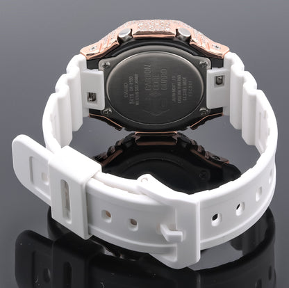 G-Shock GA2100 Custom Iced-Out with Rose Gold Diamond Setting