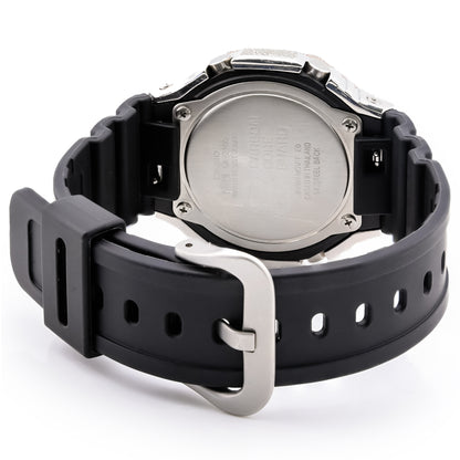 G-Shock GA2100 Iced-Out Black Dial Watch with White and Rose Gold 5.0 CTW Diamonds