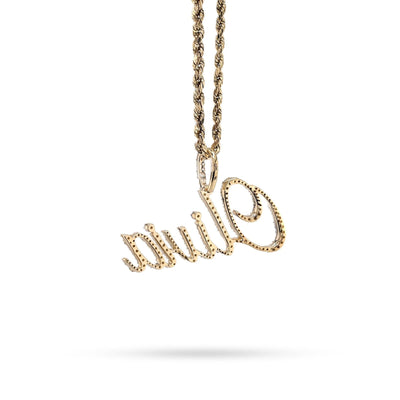 Fine 10k Yellow Gold 1CTW Natural Diamond Name "Olivia" Letter Pendant 3g Charm - Elite Jewelers - Charms & Pendants