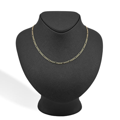 Fine 10k Yellow Gold 3MM Figaro Chain 20 Inches Mens Womens 3.2 grams Necklace - Elite Jewelers - Necklaces & Chains