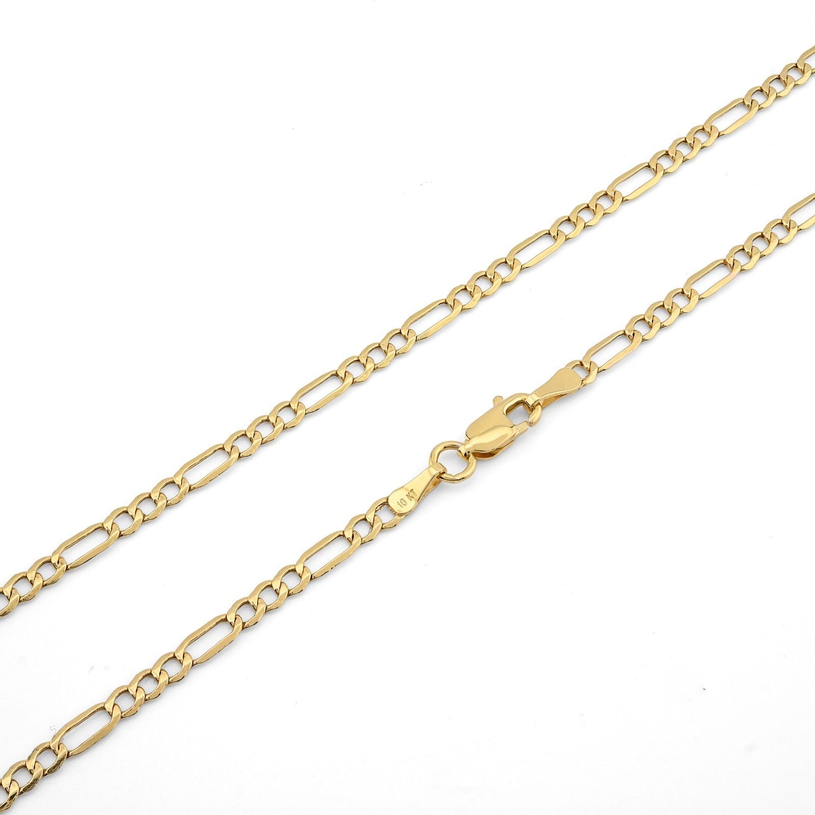 Fine 10k Yellow Gold 3MM Figaro Chain 20 Inches Mens Womens 3.2 grams Necklace - Elite Jewelers - Necklaces & Chains