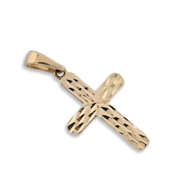 Fine 10k Yellow Gold Cross Pendant Religious 0.5gms Charm For Mens Womens - Elite Jewelers - Charms & Pendants