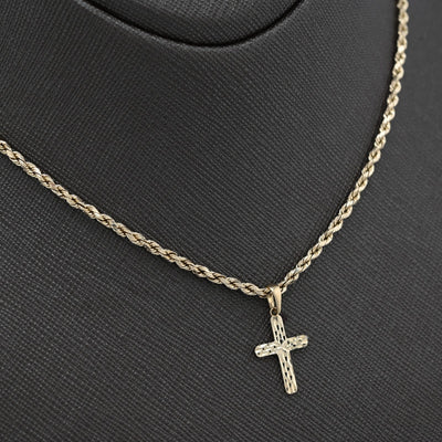 Fine 10k Yellow Gold Cross Pendant Religious 0.5gms Charm For Mens Womens - Elite Jewelers - Charms & Pendants