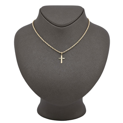 Fine 10k Yellow Gold Cross Pendant Religious 0.5gms Charm For Mens Womens - Elite Jewelers - Charms & Pendants
