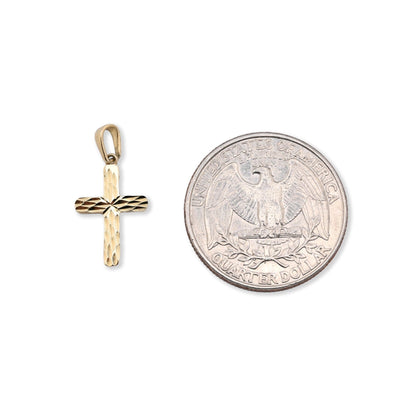 Fine 10k Yellow Gold Cross Pendant Religious 0.5gms Charm For Mens Womens - Elite Jewelers - Charms & Pendants