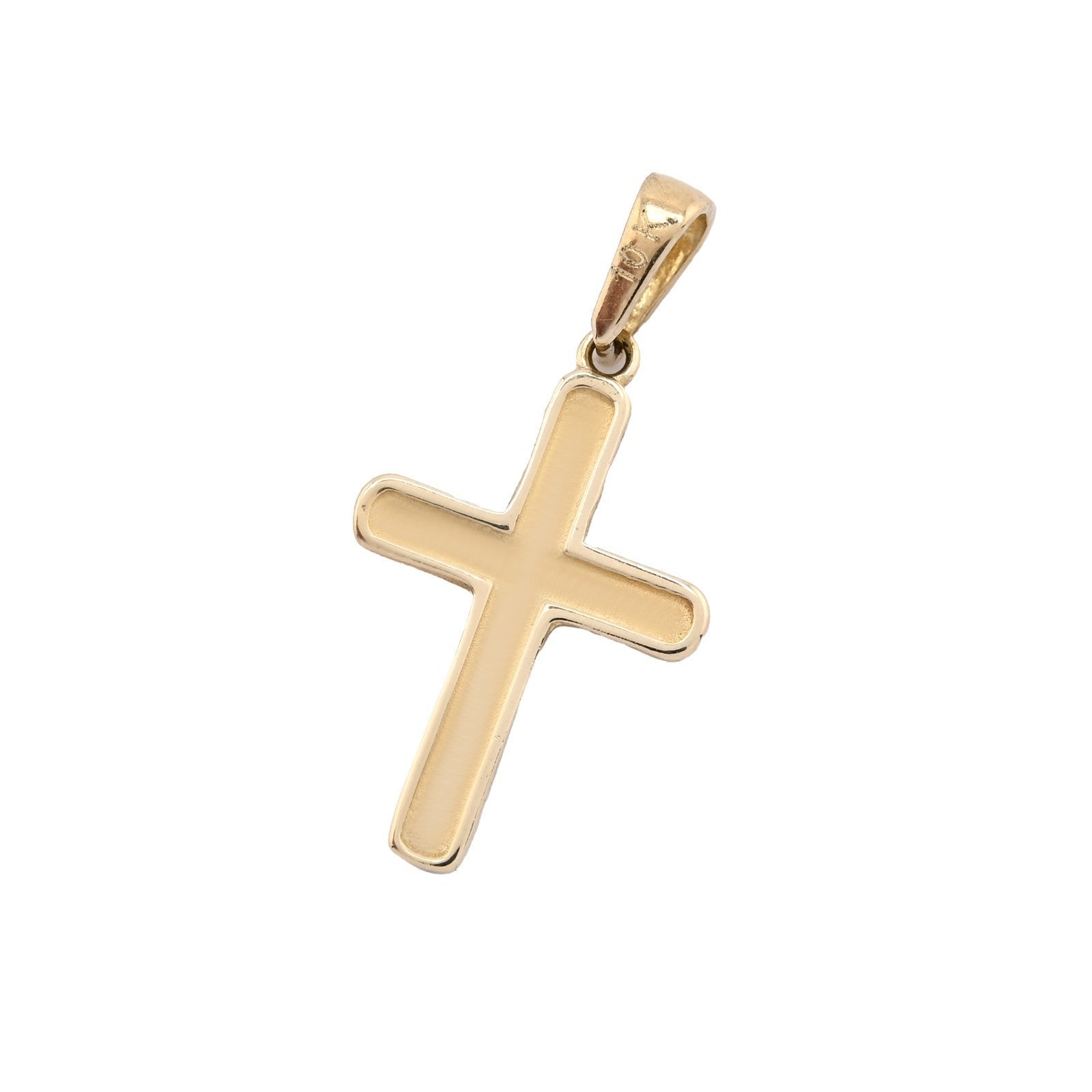 Fine 10k Yellow Gold Cross Pendant Religious 0.5gms Charm For Mens Womens - Elite Jewelers - Charms & Pendants