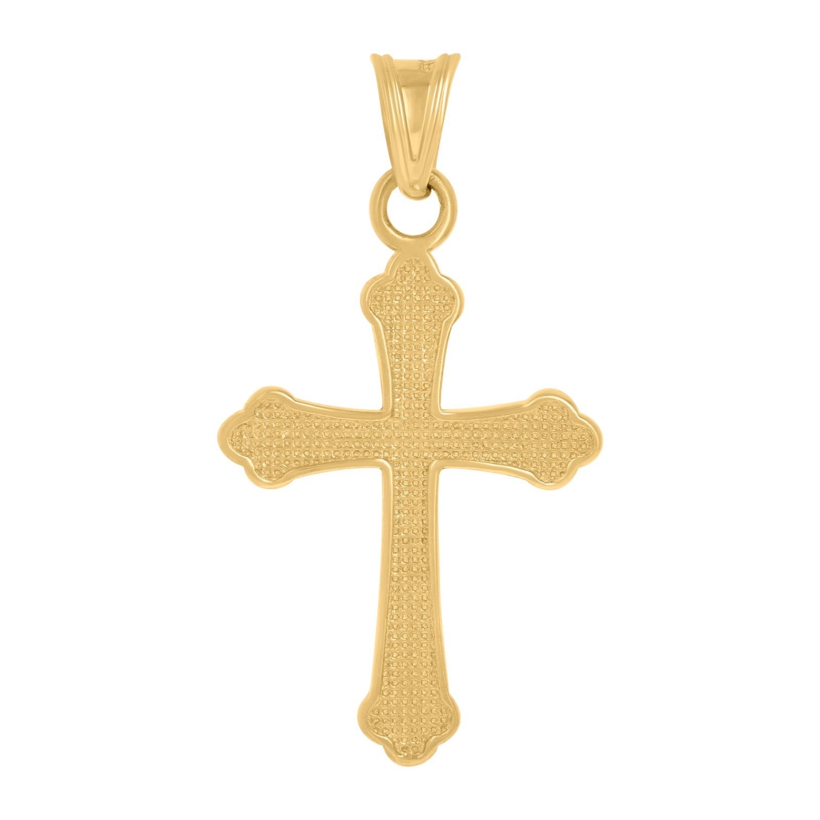 For Mens 10k Yellow Gold Polished 1.4gms Cross Religious Charm NEW Pendant - Elite Jewelers - Charms & Pendants