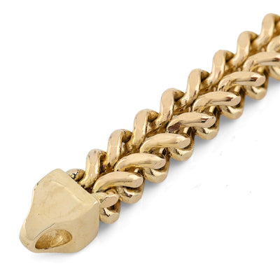 For Mens 8MM Fine 10k Yellow Gold Franco Link Bracelet 33.1grams 9 Inches Armlet - Elite Jewelers - Bracelets