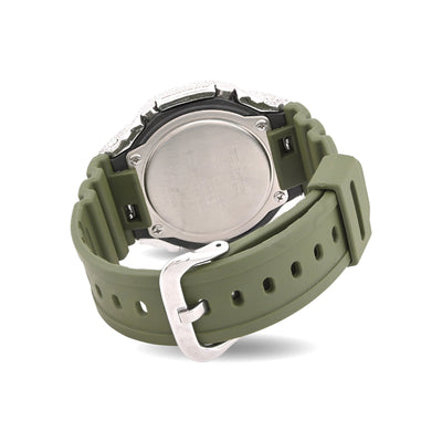 G-Shock 2100 5CT Natural Diamond Green Band Black Face Watch - Elite Jewelers-Luxury Watch