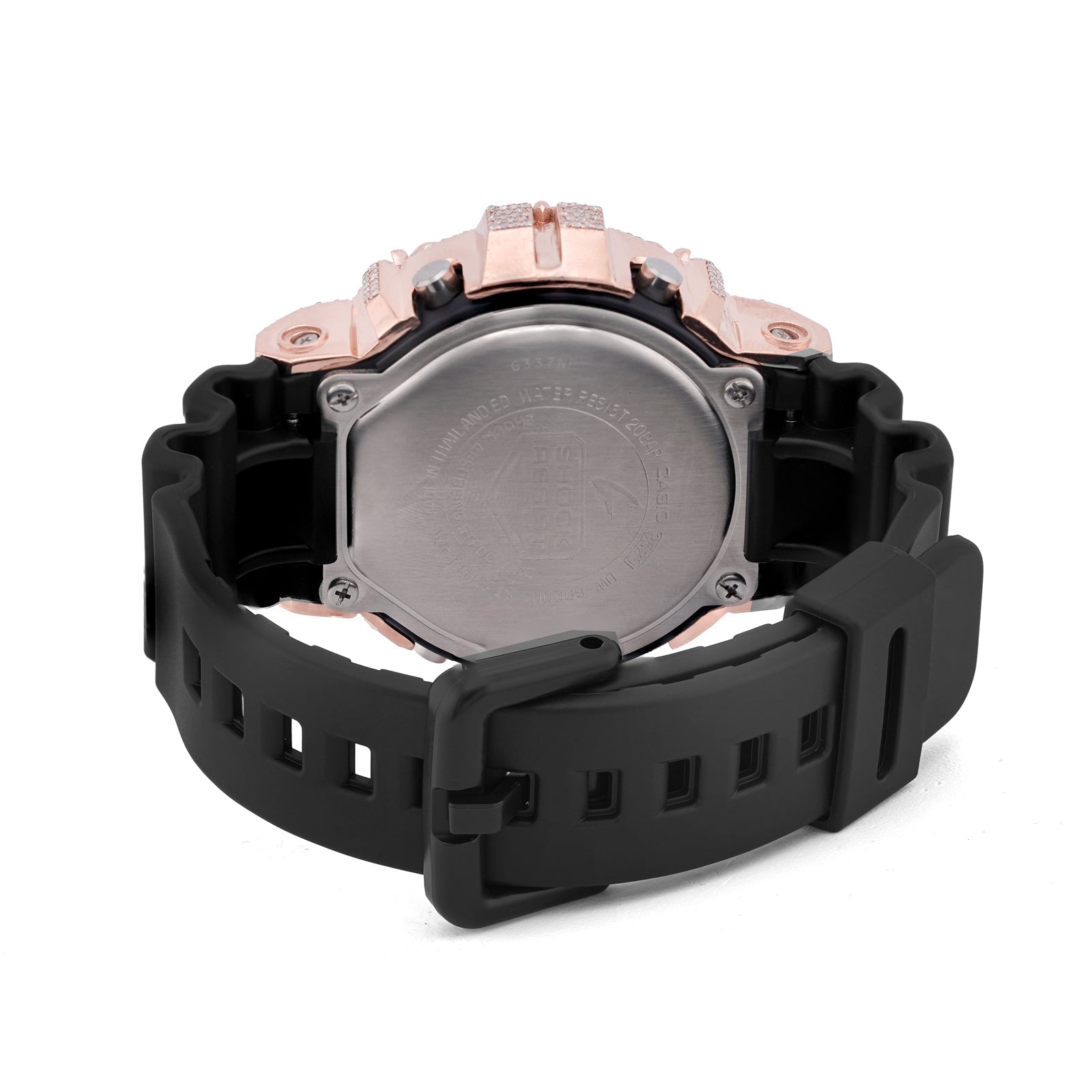 G-Shock DW-6900 3.5CT Natural Diamond Rose Chrome Heart Cross Watch - Elite Jewelers-Luxury Watch