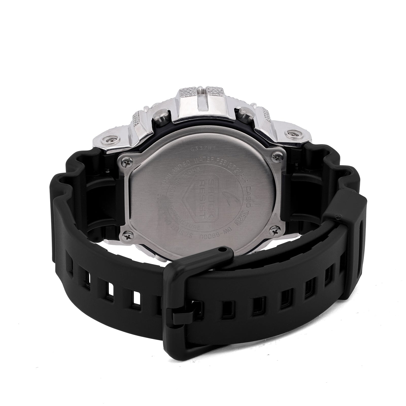 G-Shock DW-6900 3.5CT Natural Diamond White Chrome Heart Cross Watch - Elite Jewelers-Luxury Watch