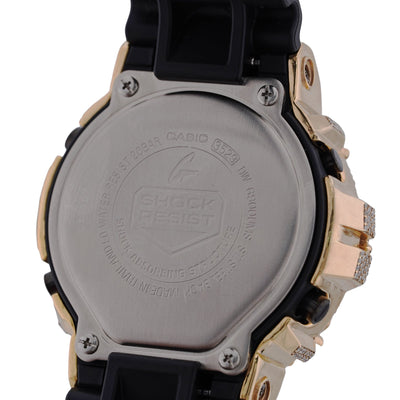G-Shock DW-6900 3.5CT Natural Diamond Yellow Chrome Heart Cross Watch - Elite Jewelers-Luxury Watch