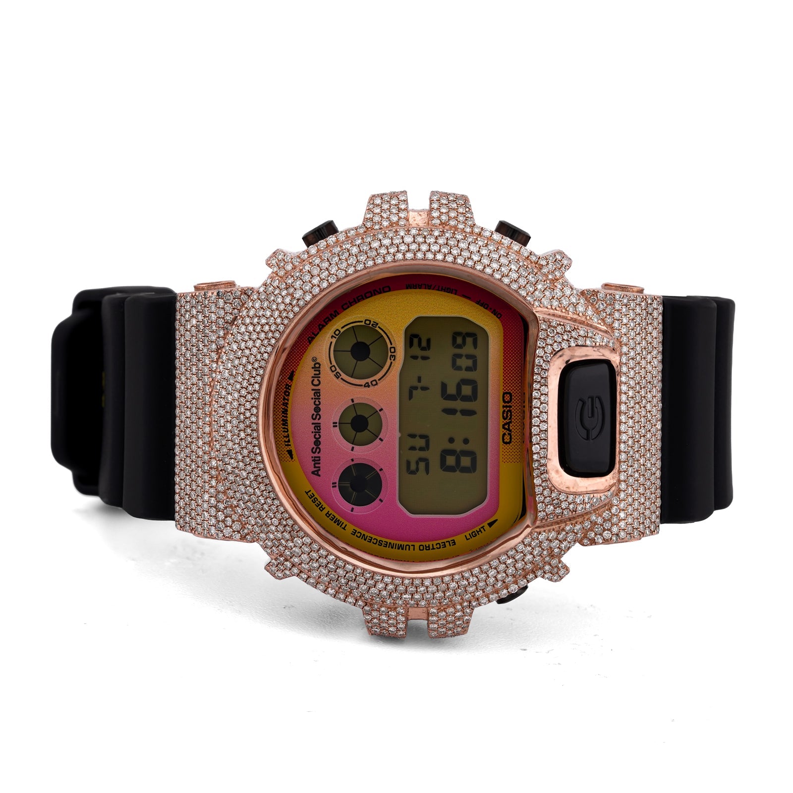 G-Shock DW-6900B Limited Edition 4.6CT Natural Diamond Anti Social Social Club Watch - Elite Jewelers-Luxury Watch