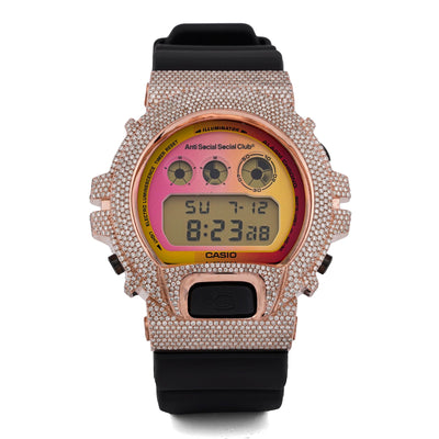 G-Shock DW-6900B Limited Edition 4.6CT Natural Diamond Anti Social Social Club Watch - Elite Jewelers-Luxury Watch