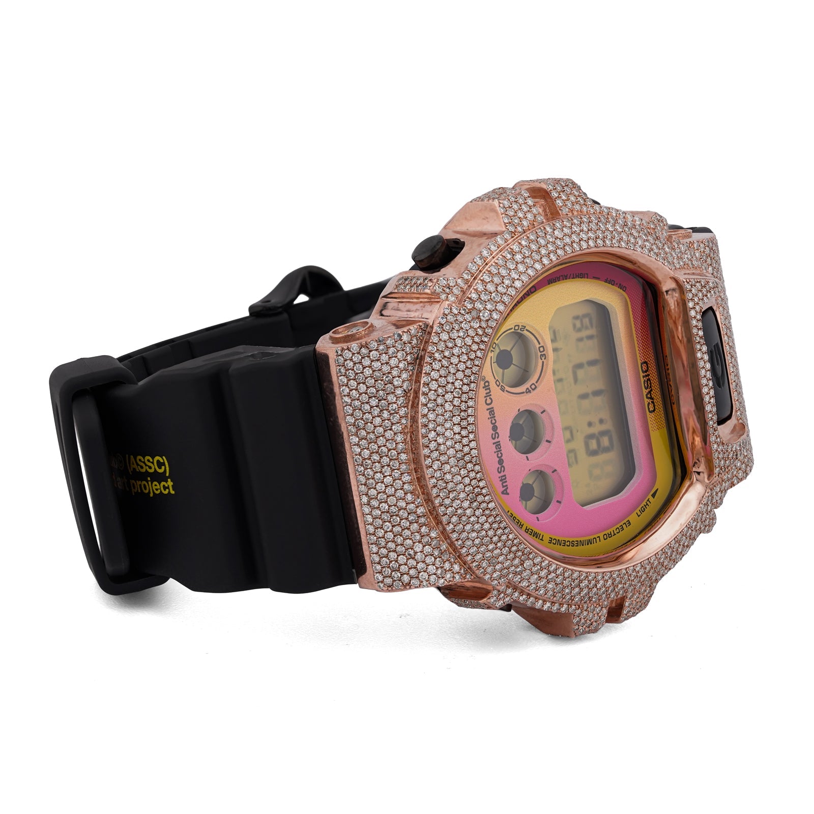 G-Shock DW-6900B Limited Edition 4.6CT Natural Diamond Anti Social Social Club Watch - Elite Jewelers-Luxury Watch