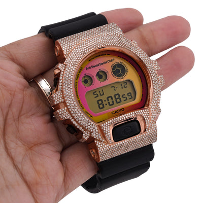 G-Shock DW-6900B Limited Edition 4.6CT Natural Diamond Anti Social Social Club Watch - Elite Jewelers-Luxury Watch