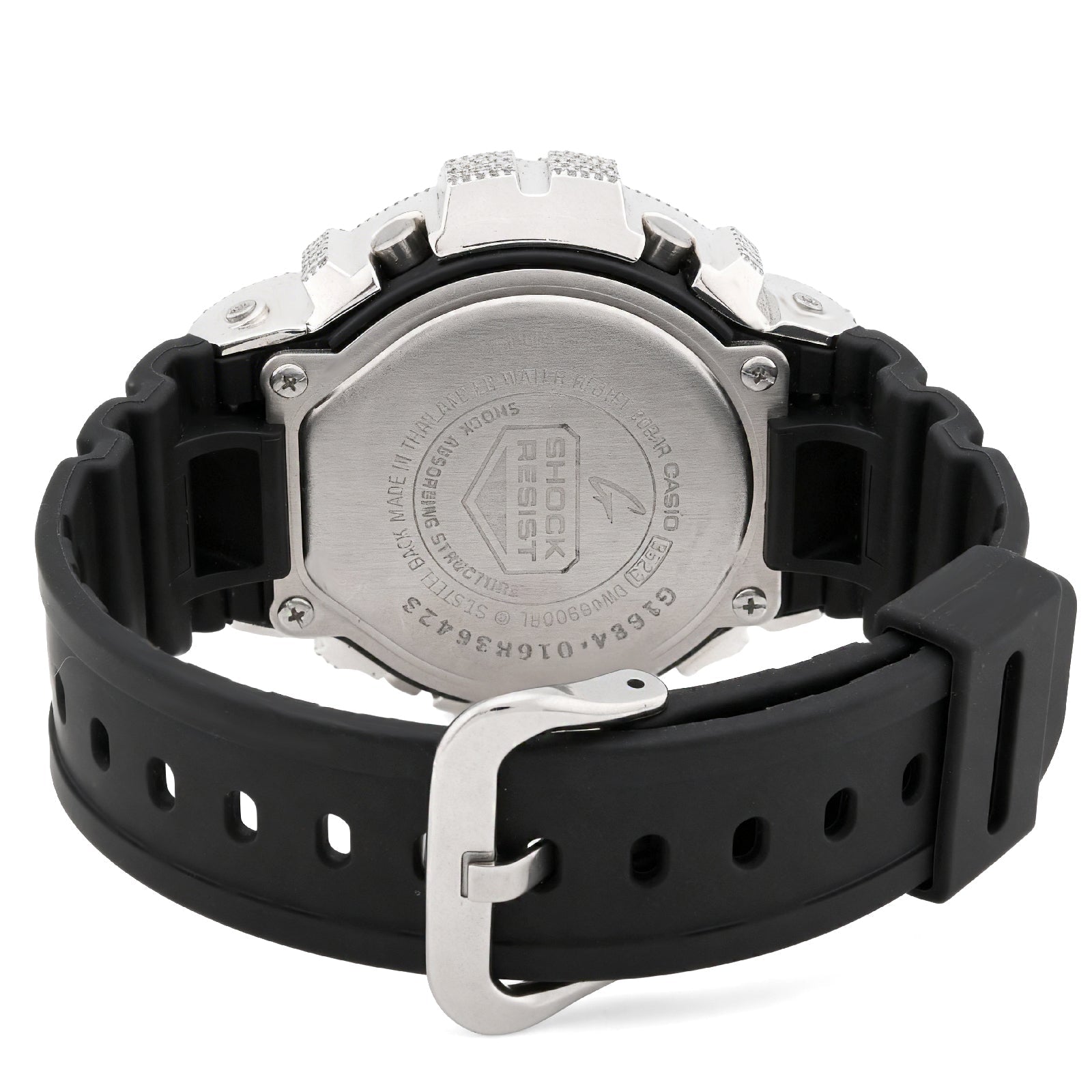 G - Shock DW - 6900RL 3.00 CTW All White Diamond Bezel Iced Out Watch - Elite Jewelers - Luxury Watch