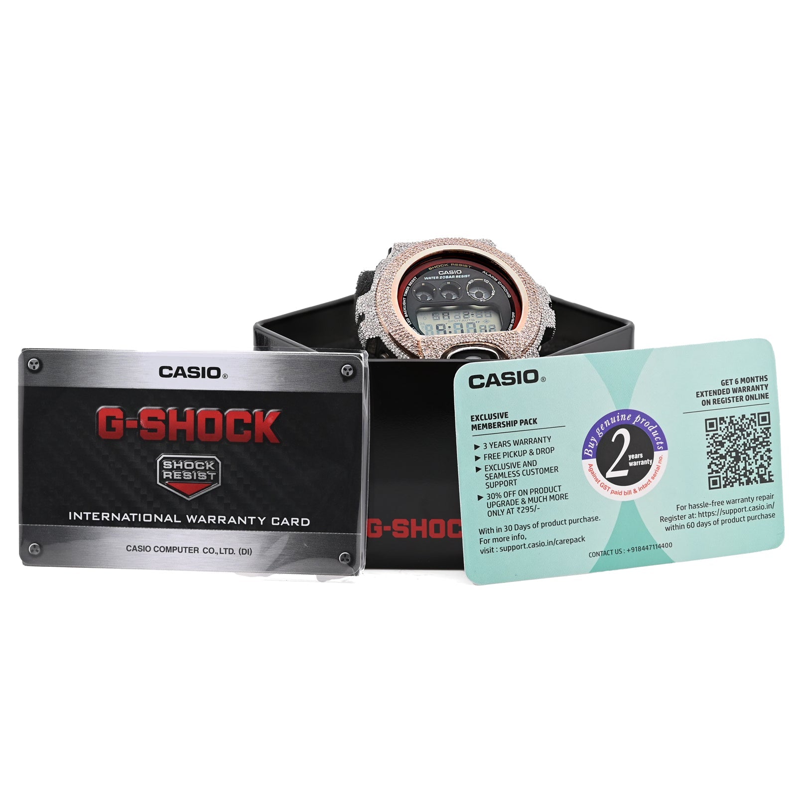 G - Shock DW - 6900RL 3.00 CTW Rose & White Diamond Bezel Iced Out Watch - Elite Jewelers - Luxury Watch