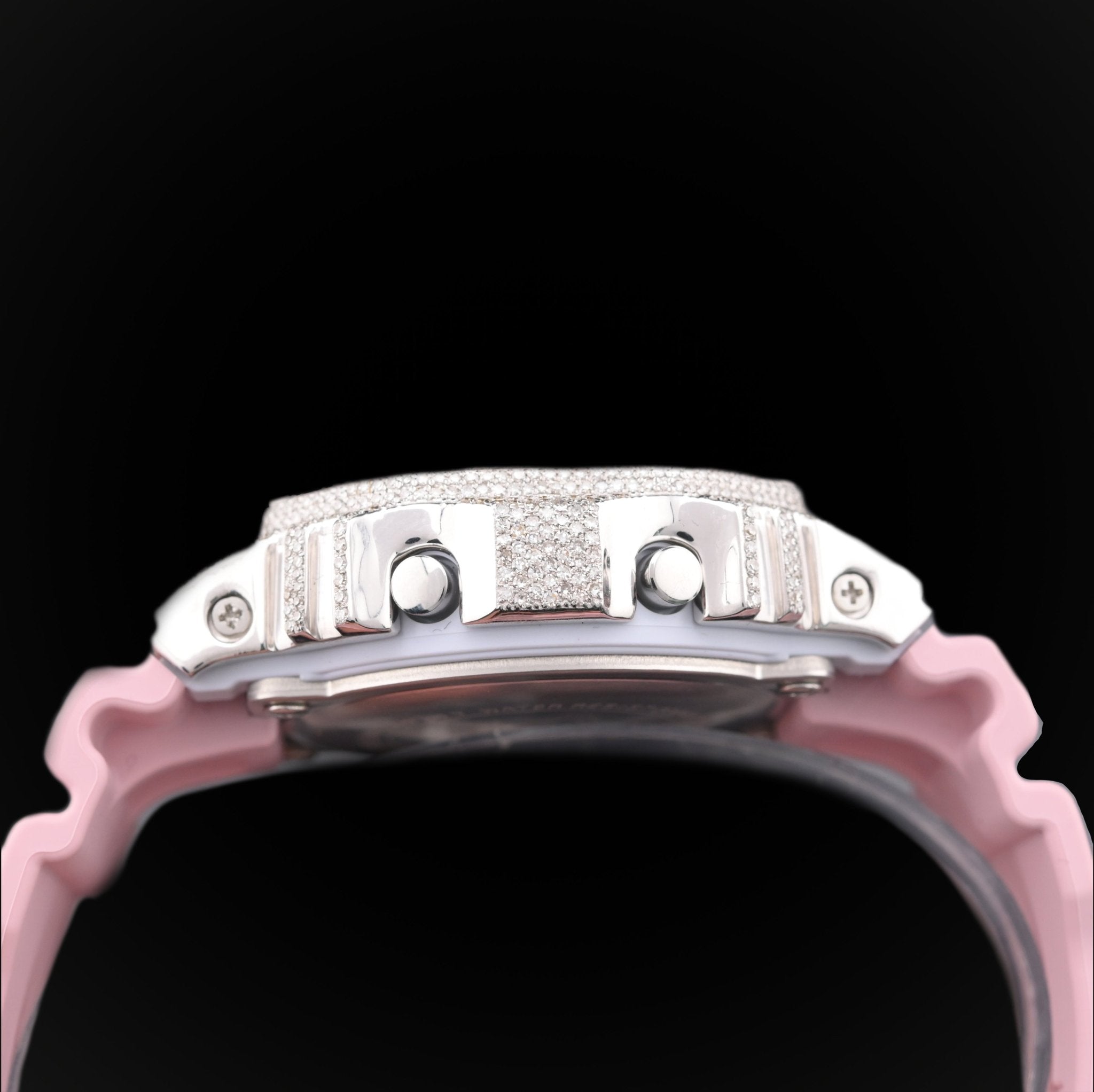 G - Shock DW5600VT Ice - Cream Dial 4.70 CTW Diamond Iced Out Watch - Elite Jewelers - Luxury Watch