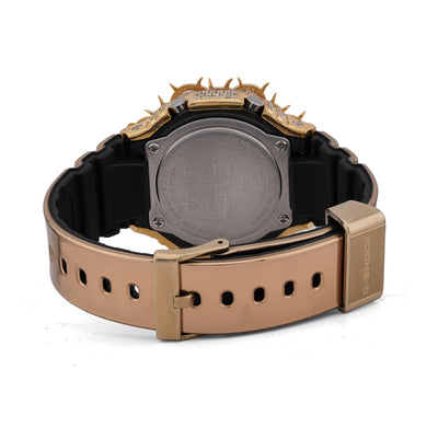 G-Shock GA-2100 7.5CT Natural Diamond Yellow Thorn Bezel all Gold Band Watch - Elite Jewelers-Luxury Watch