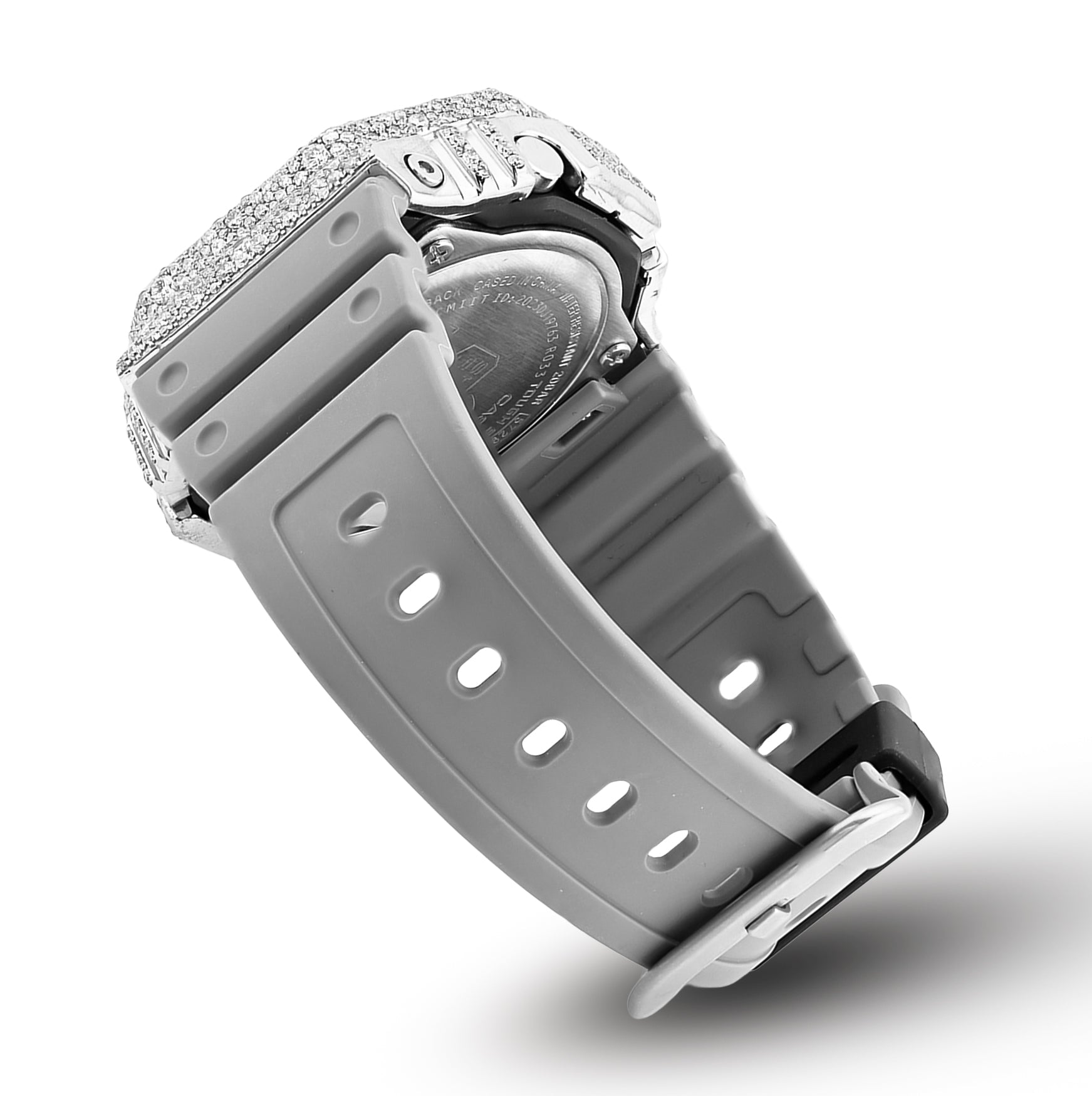 G - Shock GM2100 8.20CT Natural Diamond Mosaic Set Green Dial Grey Strap Men Watch - Elite Jewelers - Luxury Watch