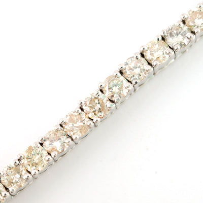 Men 3MM 10k White Gold 11.2g 5.5CTW Natural Round Diamond Tennis Bracelet 7 Inch - Elite Jewelers - Bracelets