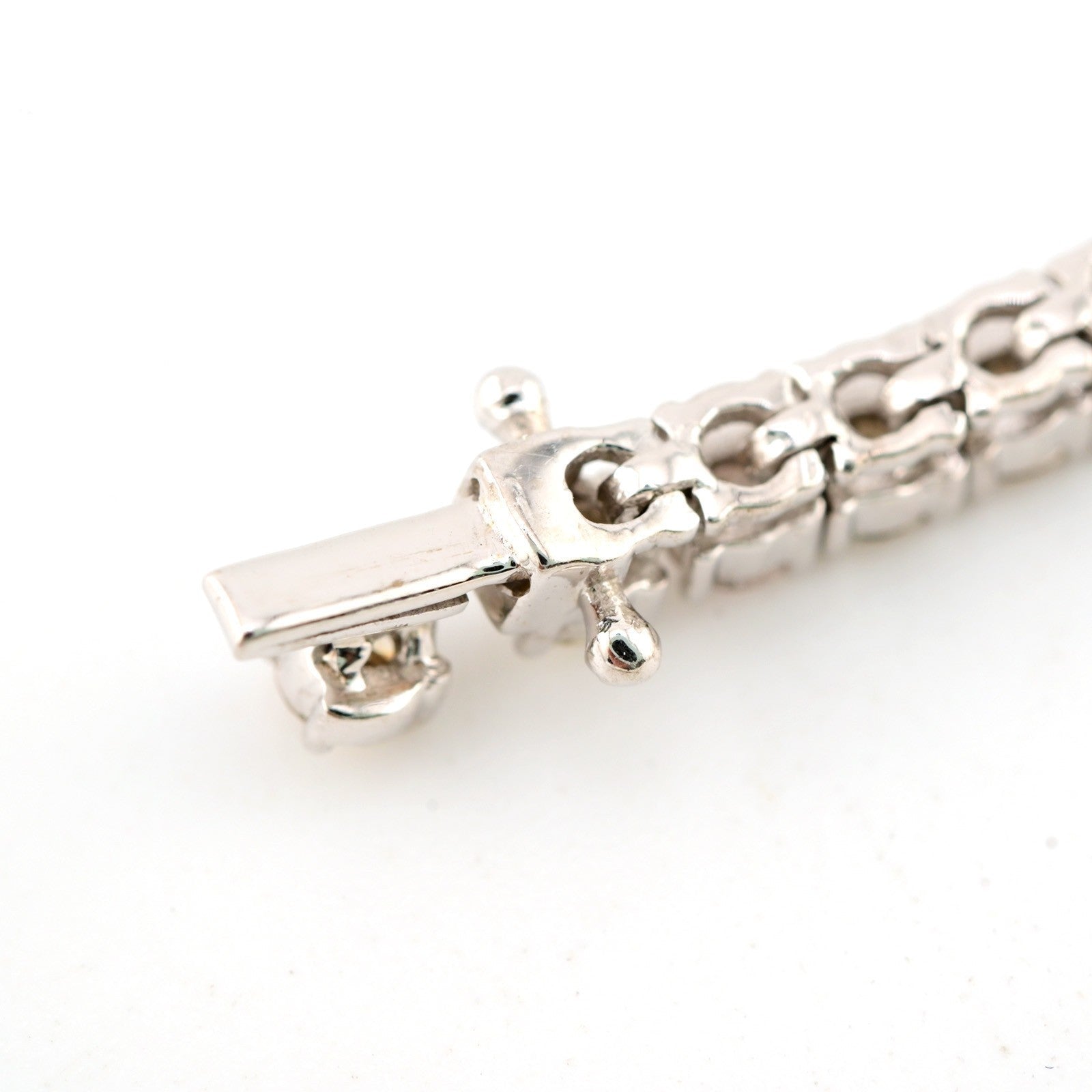 Men 3MM 10k White Gold 11.2g 5.5CTW Natural Round Diamond Tennis Bracelet 7 Inch - Elite Jewelers - Bracelets