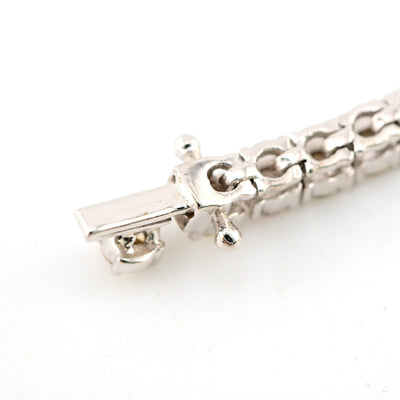 Men 3MM 10k White Gold 11.2g 5.5CTW Natural Round Diamond Tennis Bracelet 7 Inch - Elite Jewelers - Bracelets