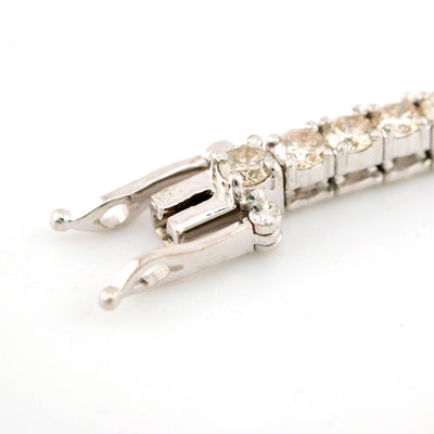 Men 3MM 10k White Gold 11.2g 5.5CTW Natural Round Diamond Tennis Bracelet 7 Inch - Elite Jewelers - Bracelets