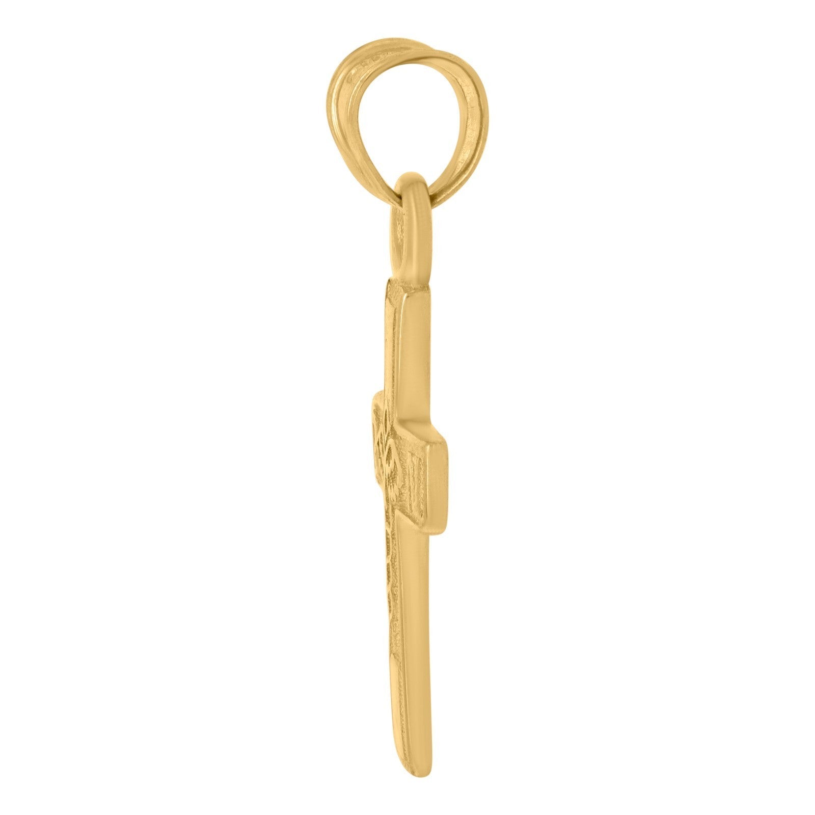 Mens 10k Yellow Gold RN & Caduceus Cross Religious Charm 1gms NEW Pendant - Elite Jewelers - Charms & Pendants