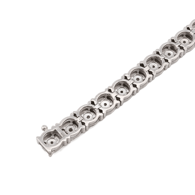 Mens 5MM 925 Sterling Silver 13.5gms 0.8CTW Natural Diamond 8In Tennis Bracelet - Elite Jewelers - Bracelets