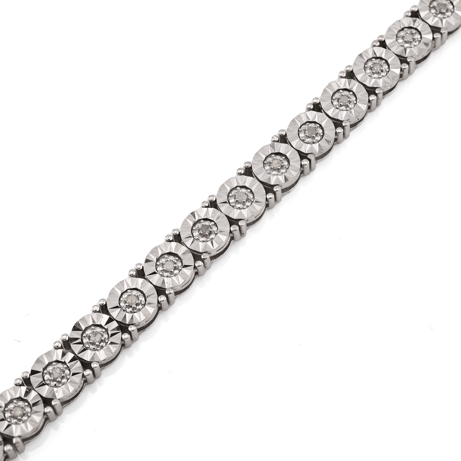 Mens 5MM 925 Sterling Silver 13.5gms 0.8CTW Natural Diamond 8In Tennis Bracelet - Elite Jewelers - Bracelets