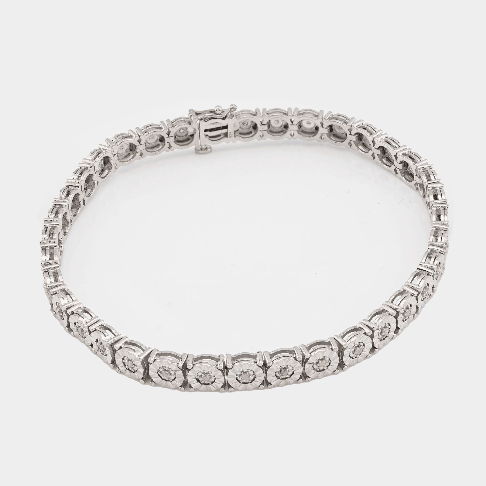 Mens 5MM 925 Sterling Silver 13.5gms 0.8CTW Natural Diamond 8In Tennis Bracelet - Elite Jewelers - Bracelets