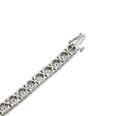 Mens 5MM 925 Sterling Silver 13.5gms 0.8CTW Natural Diamond 8In Tennis Bracelet - Elite Jewelers - Bracelets