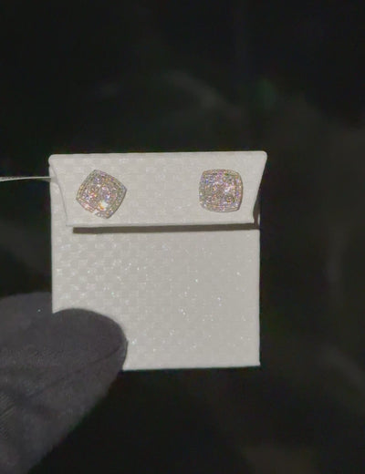 10k White Gold 0.76CT Diamond Stud Earrings