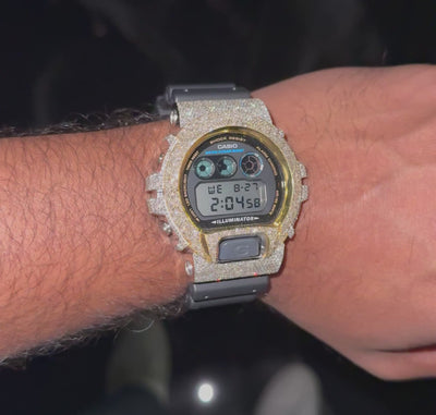 G-Shock DW-6900 Custom Iced-Out with 4.60 CTW Diamonds