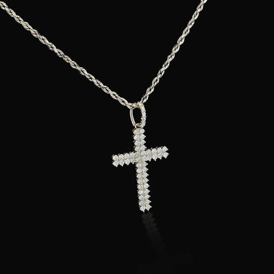 Pure 10k Yellow Gold 1.2CTW Natural Diamond Cluster Cross Pendant 2.2gms Charm - Elite Jewelers - Charms & Pendants