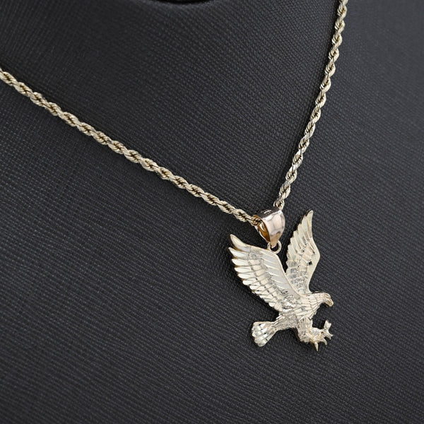 Pure 10k Yellow Gold Eagle Pendant 2g Unisex Adults Charm - Elite Jewelers - Charms & Pendants