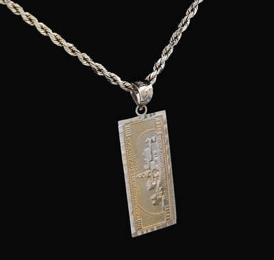 Pure 10k Yellow Gold One Hundred Dollar Bill Pendant 1.9g Money Charm For Mens - Elite Jewelers - Charms & Pendants