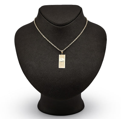Pure 10k Yellow Gold One Hundred Dollar Bill Pendant 1.9g Money Charm For Mens - Elite Jewelers - Charms & Pendants