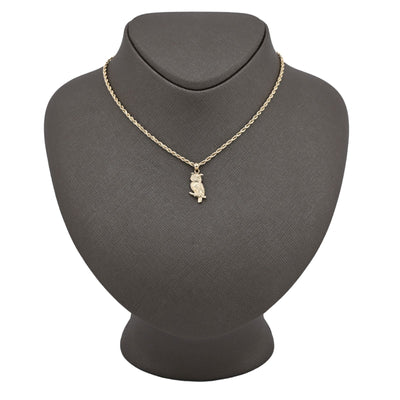 Pure 10k Yellow Gold Owl Charm 1.2gms Animal Classic Pendant For Mens Womens - Elite Jewelers - Charms & Pendants