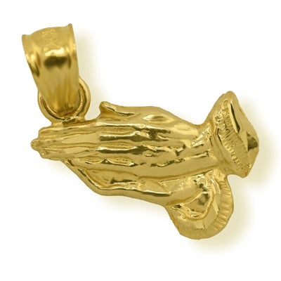 Pure 10k Yellow Gold Religious Praying Hands Pendant 1.1g Unisex Charm - Elite Jewelers - Charms & Pendants