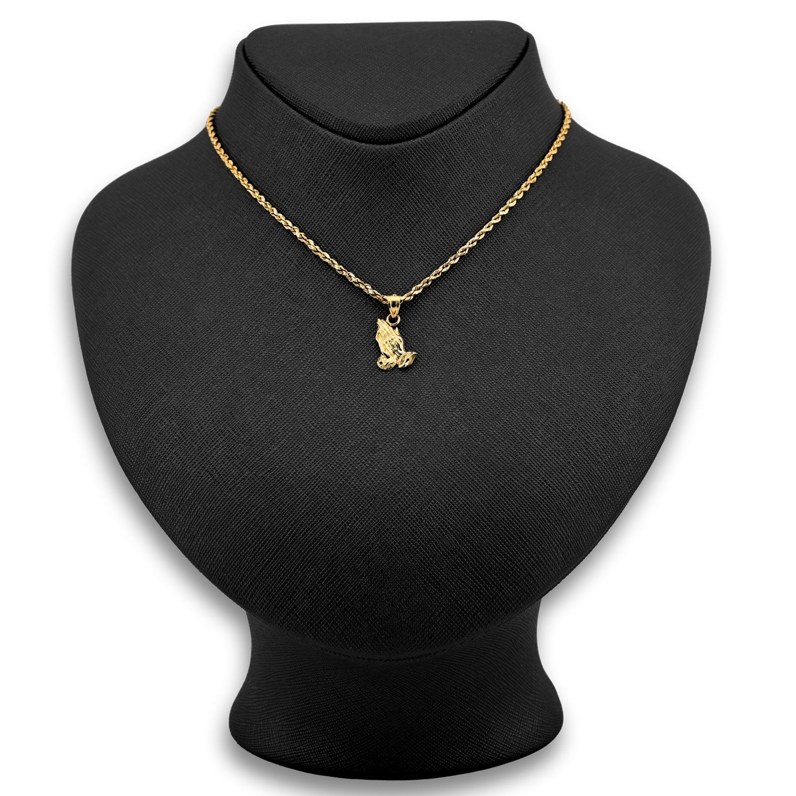 Pure 10k Yellow Gold Religious Praying Hands Pendant 1.1g Unisex Charm - Elite Jewelers - Charms & Pendants