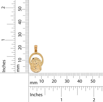 Pure 10k Yellow Gold Womens Jesus Pendant Religious 0.9g Charm - Elite Jewelers - Charms & Pendants