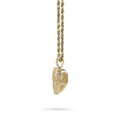 Real 10k Yellow Gold 0.45CTW Natural Diamond Heart Pendant 3.5g Womens Charm - Elite Jewelers - Charms & Pendants